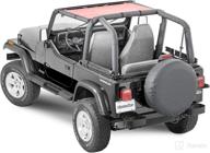 🌞 red mastertop shademaker mesh bimini sun shade top - half length - fits 1987-2006 jeep wrangler yj & tj 2-door - uv ray, wind, and noise blocking - compatible with soft top - quick install логотип