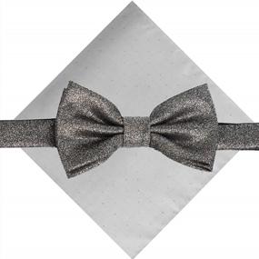 img 1 attached to JIMIARTECH Men'S Pre-Tied Satin Bow Ties - Clip On, Adjustable Length, Formal Solid Tuxedo Necktie For Classic Style