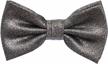 jimiartech men's pre-tied satin bow ties - clip on, adjustable length, formal solid tuxedo necktie for classic style logo