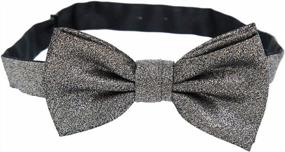 img 3 attached to JIMIARTECH Men'S Pre-Tied Satin Bow Ties - Clip On, Adjustable Length, Formal Solid Tuxedo Necktie For Classic Style