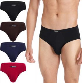 img 4 attached to Silky Soft Modal Microfiber Briefs For Men With Multipack Option - Molasus Underwear, No Fly Bikini Underpants