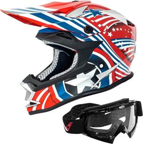 img 4 attached to 🏍️ VCAN VX38 Adult ATV Motorcross Offroad Dirt Bike Motorcycle Helmet with Goggle | DOT Approved - Ultimate Safety and Style