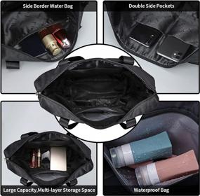 img 1 attached to Waterproof Weekender Bag - ZGWJ Travel Duffel Tote For Swim, Sports, Gym - Foldable And Expandable