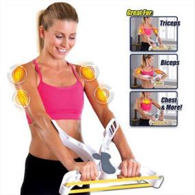 img 4 attached to Letton Arm Workout Machine Upper Body Resistance Exercise With 3 System Resistance Training Bands For Women Tones Strengthens Arms Biceps Shoulders Chest