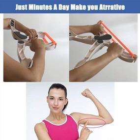 img 3 attached to Letton Arm Workout Machine Upper Body Resistance Exercise With 3 System Resistance Training Bands For Women Tones Strengthens Arms Biceps Shoulders Chest