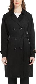 img 4 attached to Leather Breasted Lightweight Overcoat Outwear Women's Clothing and Coats, Jackets & Vests