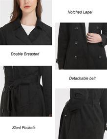 img 2 attached to Leather Breasted Lightweight Overcoat Outwear Women's Clothing and Coats, Jackets & Vests