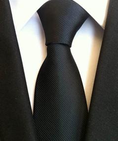 img 2 attached to Men's Accessories: Black Elegant Formal Necktie for Banquets