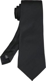 img 1 attached to Men's Accessories: Black Elegant Formal Necktie for Banquets