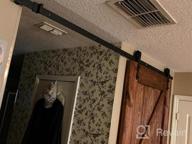 img 1 attached to 5.5FT Single Sliding Barn Door Hardware Track Kit - Black Arrow Shape | Skysen review by Tim Thornton