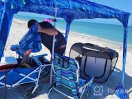 img 1 attached to 6.2'×6.2' AMMSUN Beach Cabana Canopy Tent With Sand Pockets, Easy Set Up And Take Down, Instant Sun Shelter With Privacy Sunwall - Sky Blue review by Kevin Nelson