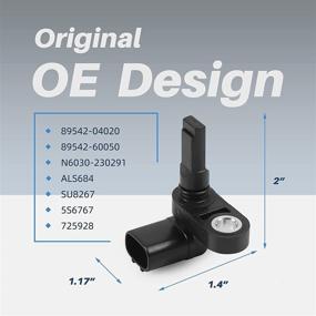 img 2 attached to 🚗 Передний задний левый правый комплект датчиков скорости вращения колес ABS 89542-04020 для Toyota Tacoma 2005-2018, 4Runner 2003-2019, FJ Cruiser 2007-2014, Land Cruiser 2008-2018, Lexus 2003-2012.