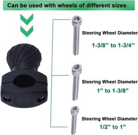 img 1 attached to 🚗 Universal Steering Wheel Spinner Knob for Kubota, John Deere Tractors, Cars, Trucks, Mowers, Forklifts - Easy Maneuverability with Steering Wheel Ball Knob