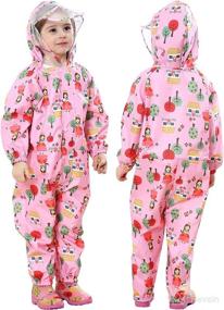 img 4 attached to FUNUPUP Raincoat Outdoors Waterproof Years Pink L Apparel & Accessories Baby Boys