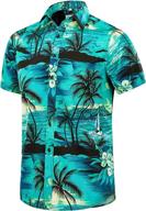 🌺 top-rated euow hawaiian sleeves printed button men's clothing - perfect shirts for style and comfort logo