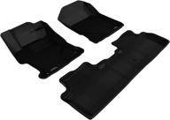 🚗 custom fit car floor liners, 3d maxpider l1hd04101509 kagu series all-weather floor mats for honda civic sedan 2012-2013, complete set in black, 1st &amp; 2nd row logo