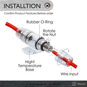 img 1 attached to 🔌 High-Quality FHZ1U30-5 Fuse Holder Kit: 1pc 4 8 AWG AGU Fuse Holder with 5pcs Zinc Die Cast Nickel Plated Fuses (30 Amp)