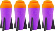 nerf n-strike elite series aevdor mega missile refill, 4pcs purple foam rockets bullets compatible with blaster gun logo