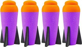 img 4 attached to Nerf N-Strike Elite Series Aevdor Mega Missile Refill, 4Pcs Purple Foam Rockets Bullets Compatible With Blaster Gun