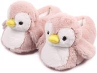 женские тапочки с милыми пингвинами и животными, уютная пушистая плюшевая зимняя теплая домашняя обувь логотип