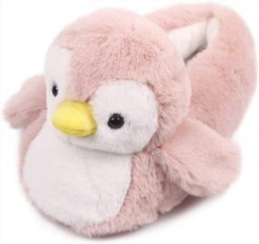 img 3 attached to Women'S Cute Penguin Animal Slippers Cozy Fuzzy Plush Winter Warm House Shoes