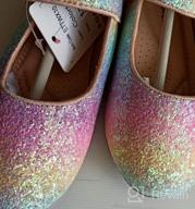 img 1 attached to 🌈 ADAMUMU Glitter Toddler Princess Colorful Flats for Girls' Shoes review by Brandon Havlicek