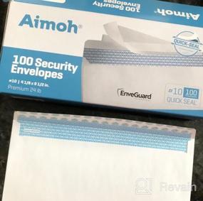 img 5 attached to 40 #10 Security Tinted Self-Seal Envelopes - No Window, 24 LB White EnveGuard Size 4-1/8 X 9-1/2 Inches - 40 Count (34140)
