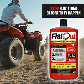 img 3 attached to 🔴 FlatOut Tire Sealant Sportsman Formula - Prevent Flat Tires, Seal Leaks, with Valve Core Tool, 32-Ounce Bottle, 1-Pack, RED