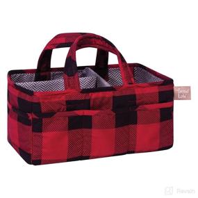 img 4 attached to Stylish Storage Caddy: Trend Lab Red and Black Buffalo Check Design