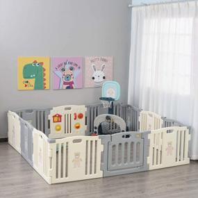 img 3 attached to Keep Your Kids Safe And Engaged With Qaba Children'S Playpen - Flexible Design And Easy Safety Gate Included!