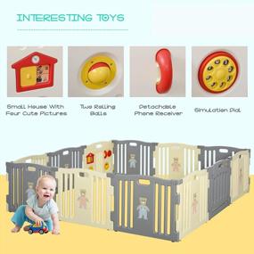 img 1 attached to Keep Your Kids Safe And Engaged With Qaba Children'S Playpen - Flexible Design And Easy Safety Gate Included!