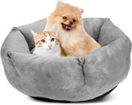 🐱 round cat beds by kphico: washable & slip-resistant six-sided bed for calming dogs & cats logo