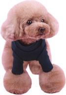 solid color t-shirts for small dogs - sizing: small, color: black логотип