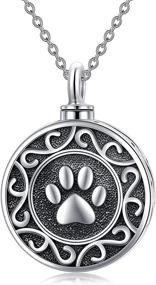 img 4 attached to Forever in My Heart: 925 Sterling Silver Pet Urn Pendant Necklace for Cat and Dog Ashes – Pet Cremation Jewelry, Ideal Pet Memorial Gift for Women and Girls