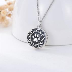 img 3 attached to Forever in My Heart: 925 Sterling Silver Pet Urn Pendant Necklace for Cat and Dog Ashes – Pet Cremation Jewelry, Ideal Pet Memorial Gift for Women and Girls