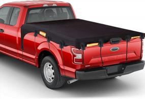 img 4 attached to Waterproof BORDAN 1680D Oxford Truck Bed Tarp Cover (6.5'Box) - Fits Ford F150 GMC Silverado/Sierra Ram/Toyota Tundra With 14 PCS Bungee Cords
