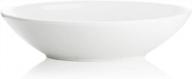 zoneyila white porcelain deep oval serving bowls: commercial grade, chip resistant, ideal for snacks, sides & vegetables - set of two, 10 inches logo