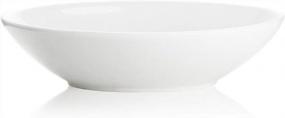 img 4 attached to ZONEYILA White Porcelain Deep Oval Serving Bowls: Commercial Grade, Chip Resistant, Ideal For Snacks, Sides & Vegetables - Set Of Two, 10 Inches