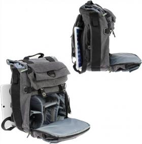 img 1 attached to Travel In Style With Evecase Canvas Backpack For DSLR Camera And Laptop/Tablet
