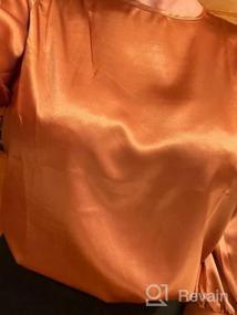 img 7 attached to Chigant Women'S Satin Silk Blouse: Perfect For Casual Work And Office Wear