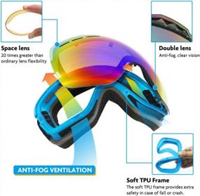 img 3 attached to Picador Ski Goggles PRO Over The Glasses With Detachable Dual Layer Anti-Fog Lens For Women And Men