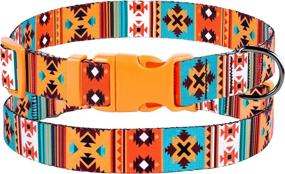 img 3 attached to Adjustable Southwest Dog Collar with Tribal Pattern - For Small, Medium, and Large Dogs - Aztec Print Pet Collars