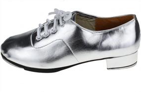 img 2 attached to MSMAX Adult Tap Dance Shoes: Stylish Lace-Up Design For Comfort & Performance
