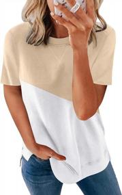 img 4 attached to Stay Comfy And Chic: Biucly Women'S Loose Casual Tee With Short Sleeves And Crewneck