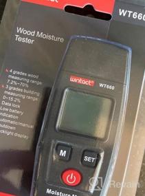 img 7 attached to Цифровой измеритель влажности, детектор утечки воды штифтового типа для дерева, дров, стен, гипсокартона, бумажного кирпича, бетона, строительного материала - Wintact Pocket