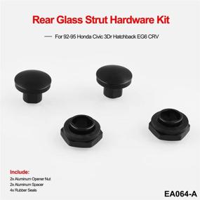 img 2 attached to 🛠️ Sporacingrts Rear Windshield Glass Strut Repair Kit for 92-95 Civic-E-G-6 & 97-01 C-R-V Black - Ultimate Hardware Solution!