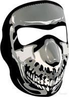 zanheadgear wnfm023 neoprene chrome skull logo