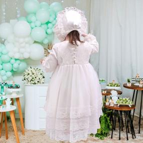 img 2 attached to Baby Girls Christening Dress Flower Toddler Formal Party Wedding Special Occasion Fall Baptism Dress