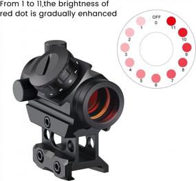 img 2 attached to Feyachi RDS-25 Red Dot Sight: 4 MOA Micro Rifle Scope With 1 Inch Riser Mount