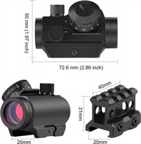 img 1 attached to Feyachi RDS-25 Red Dot Sight: 4 MOA Micro Rifle Scope With 1 Inch Riser Mount